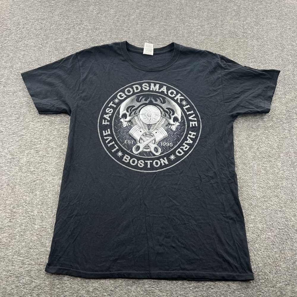 Godsmack Boston Tour Shirt Mens M Rock Band Concert When Legends Rise SS Black